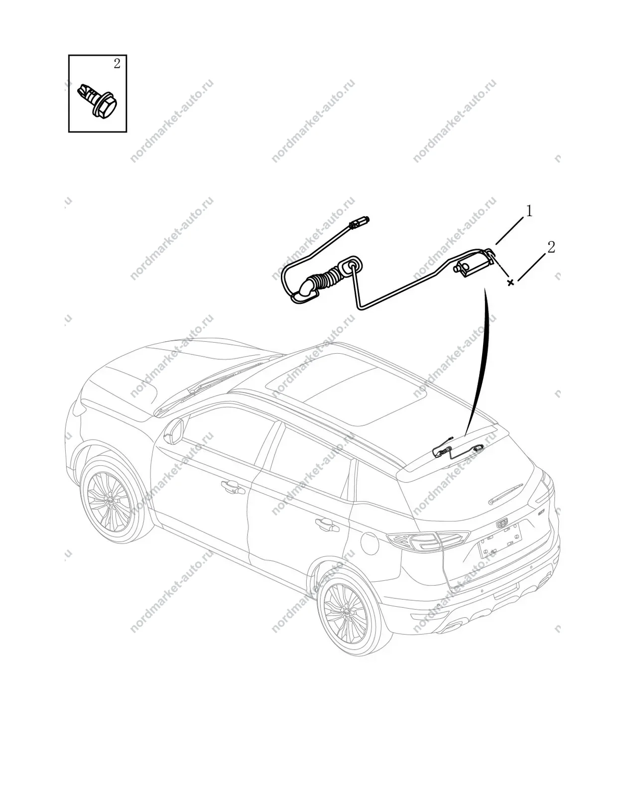 Схема: Антенна, Geely Atlas