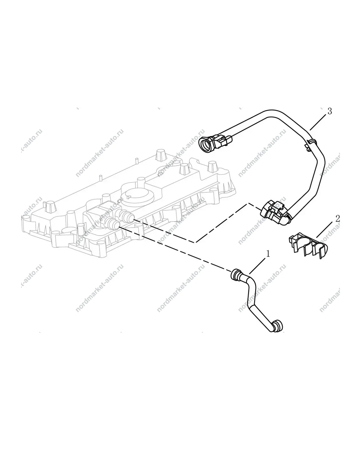 Схема: Вентиляция картера, Geely Atlas Pro