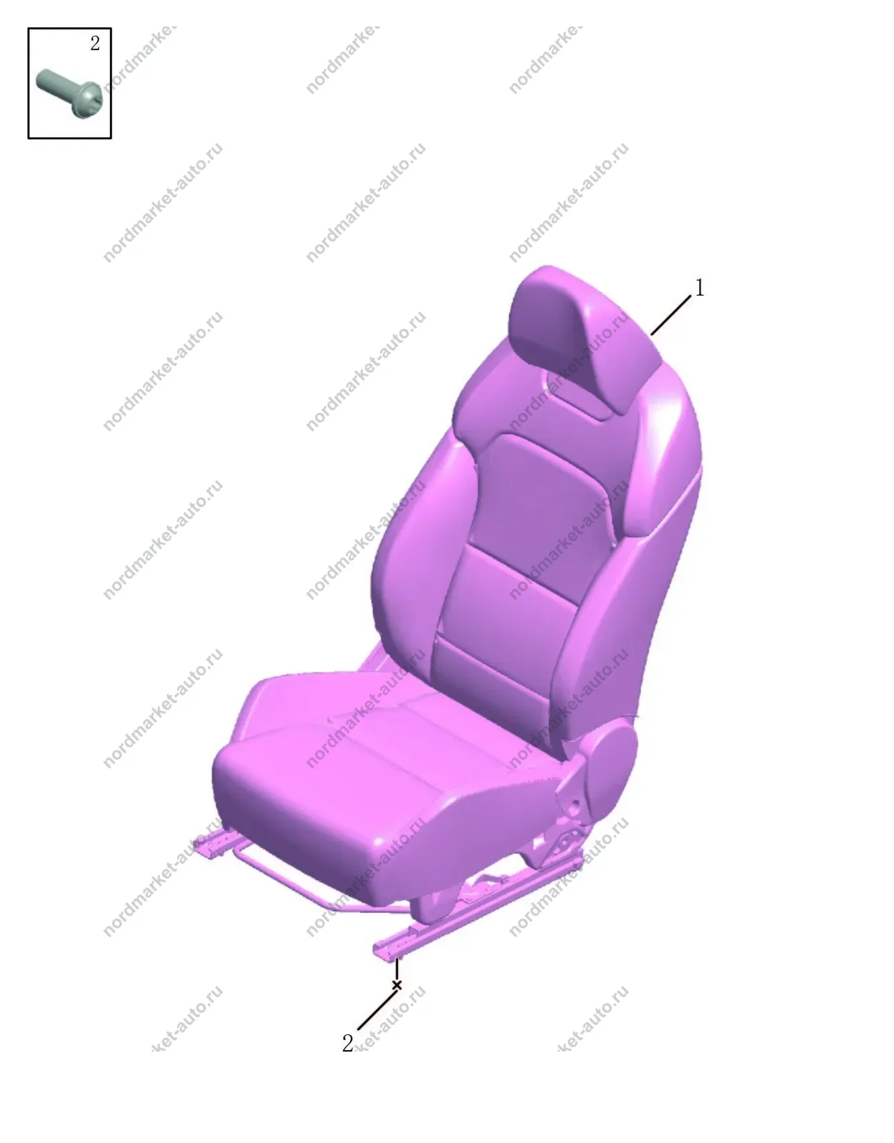 Схема: Сиденье переднее правое, Geely Coolray