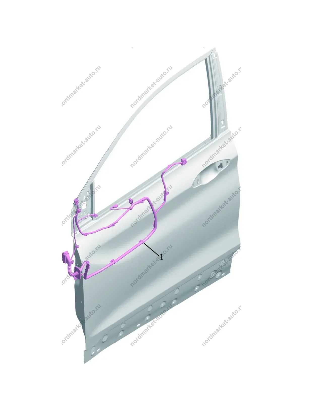 Схема: Проводка передней двери, Geely Coolray