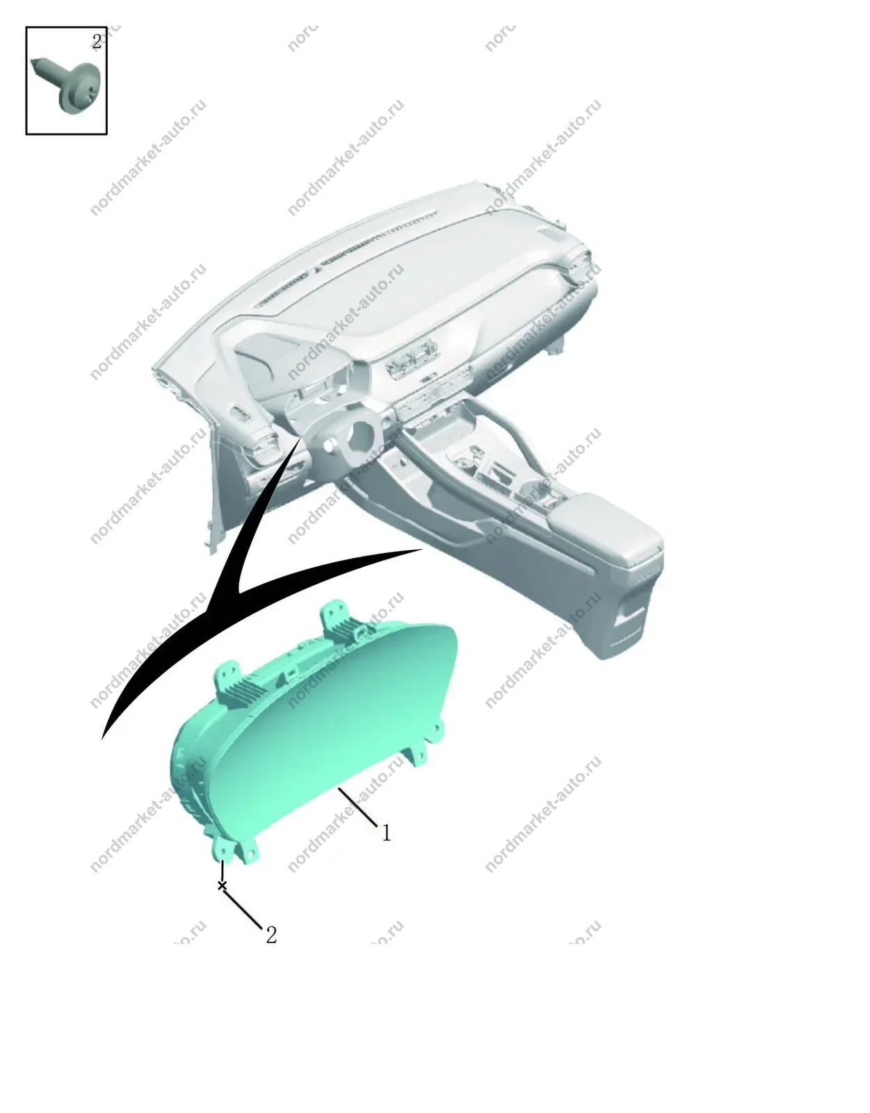 Схема: Панель приборов, Geely Coolray