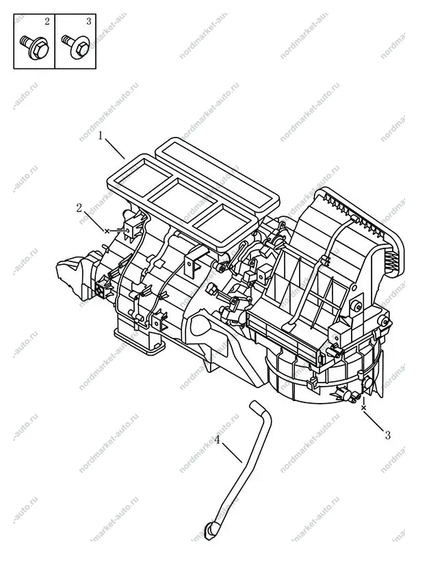 Схема: Блок отопителя и кондиционера, Geely Coolray