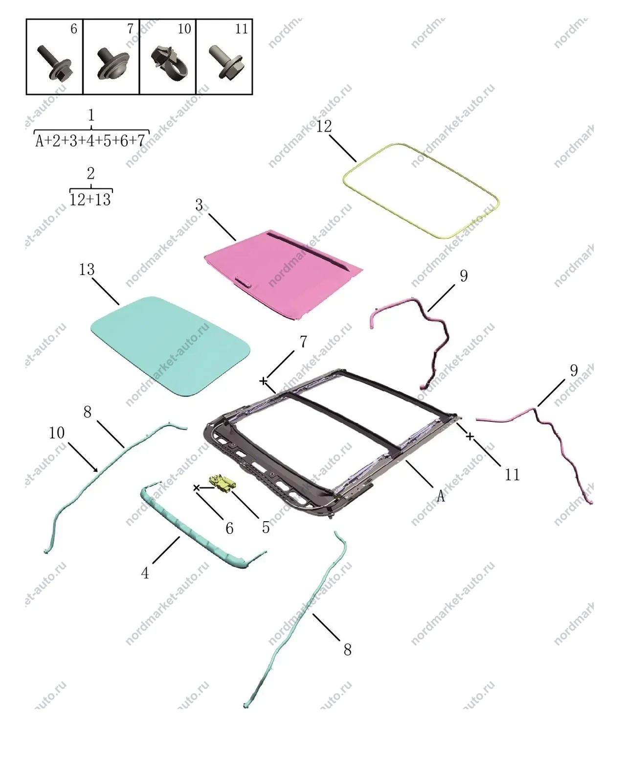 Схема: Люк, Geely Coolray