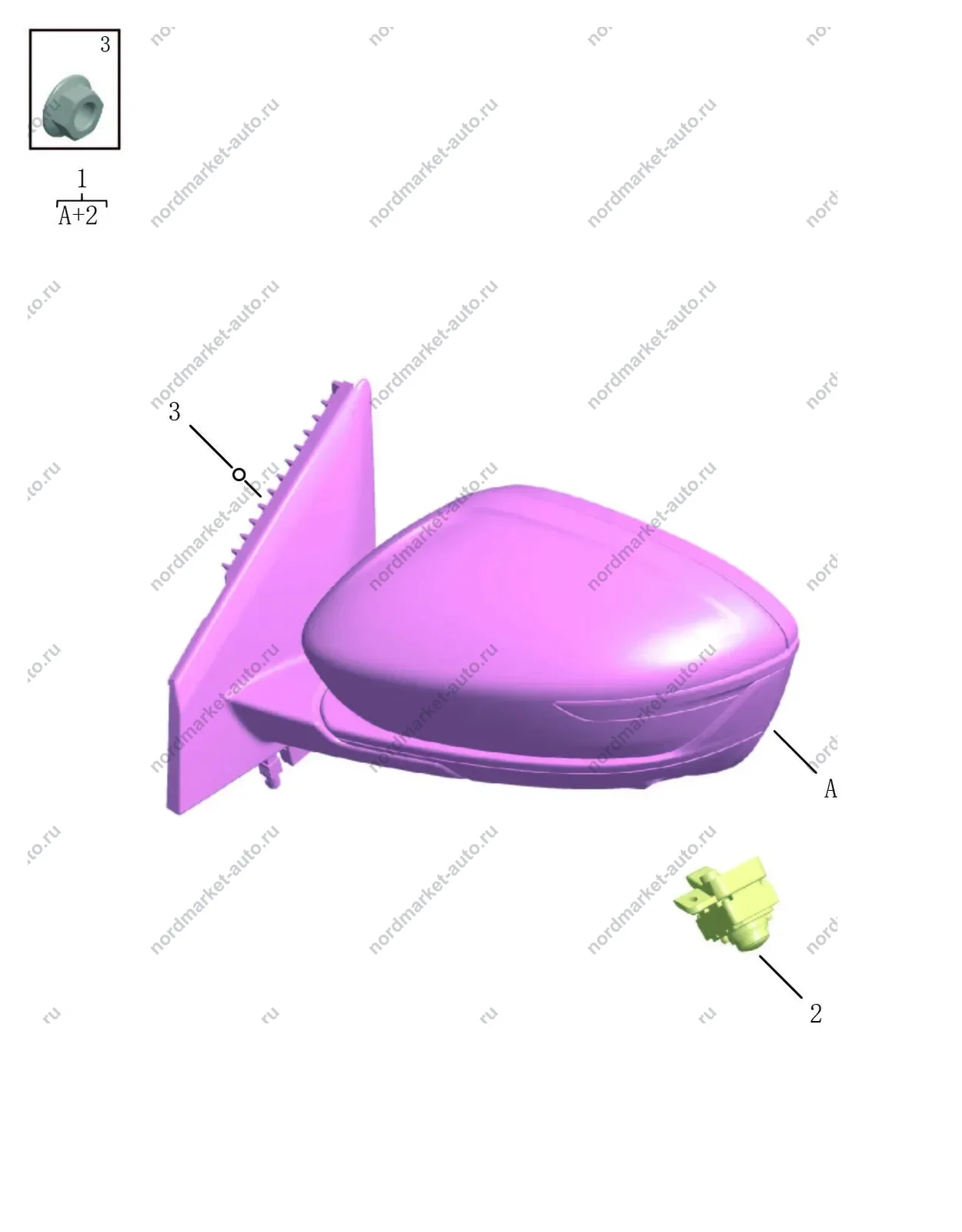 Схема: Наружные зеркала, Geely Coolray