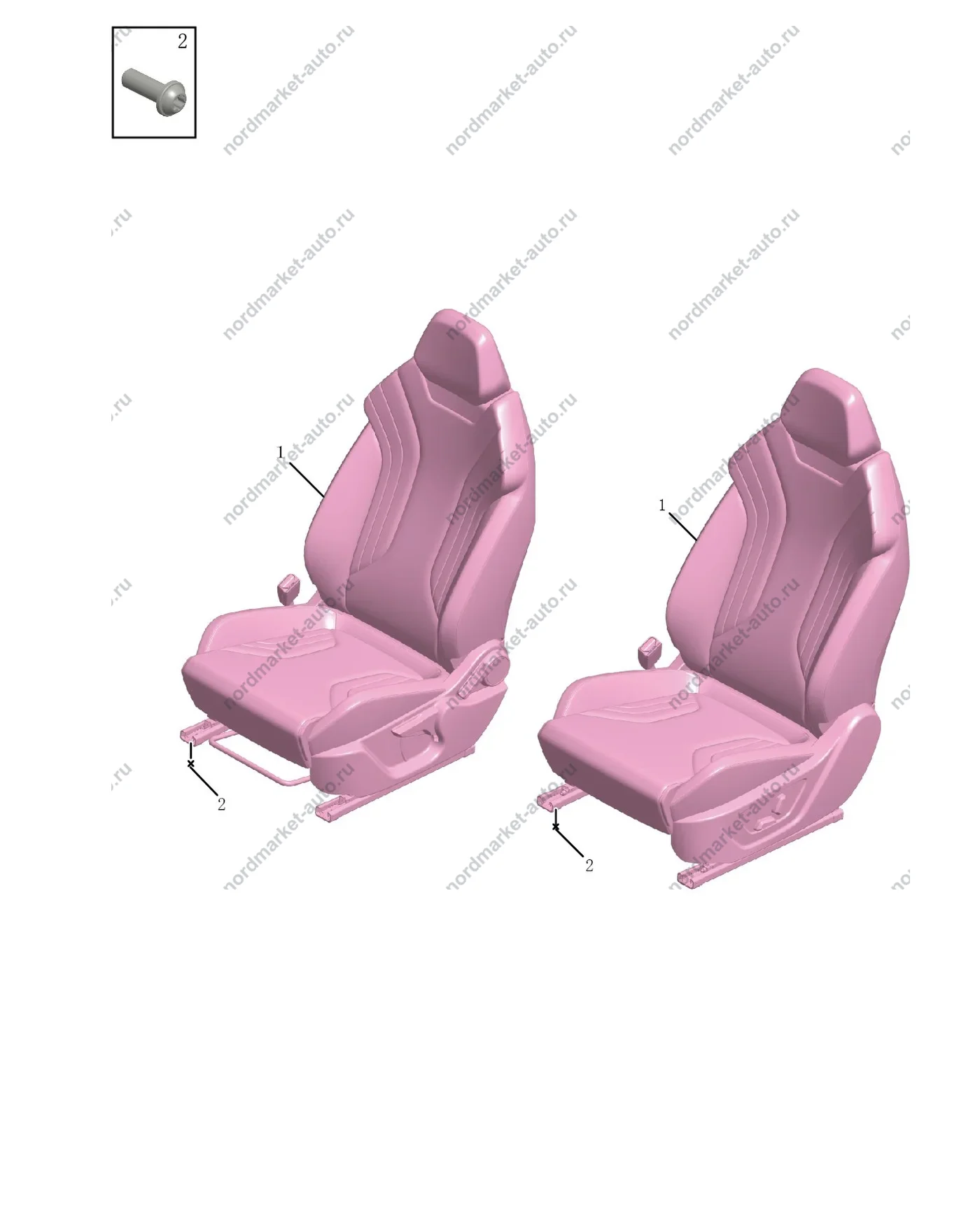 Схема: Сиденье переднее левое, Geely Coolray