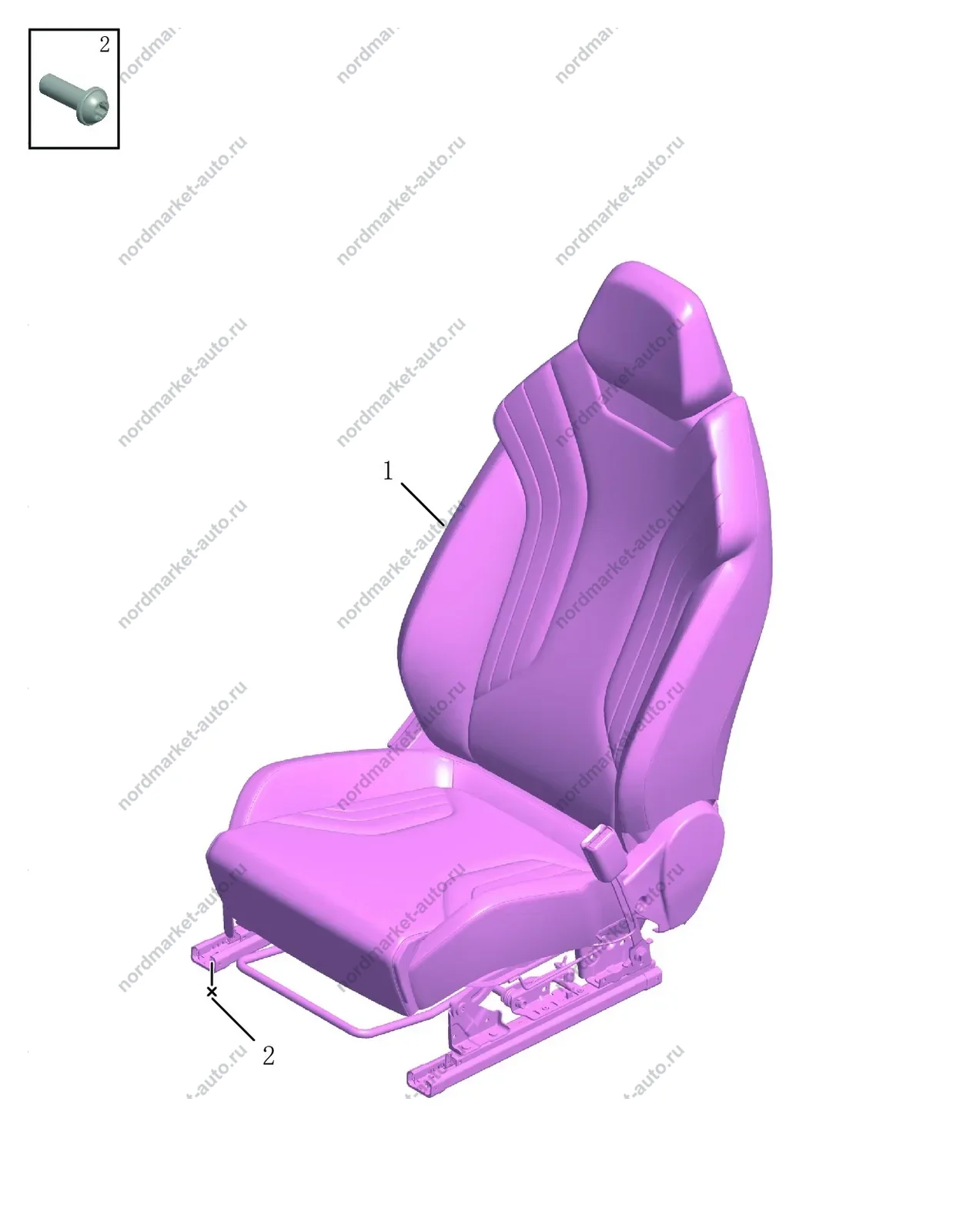 Схема: Сиденье переднее правое, Geely Coolray