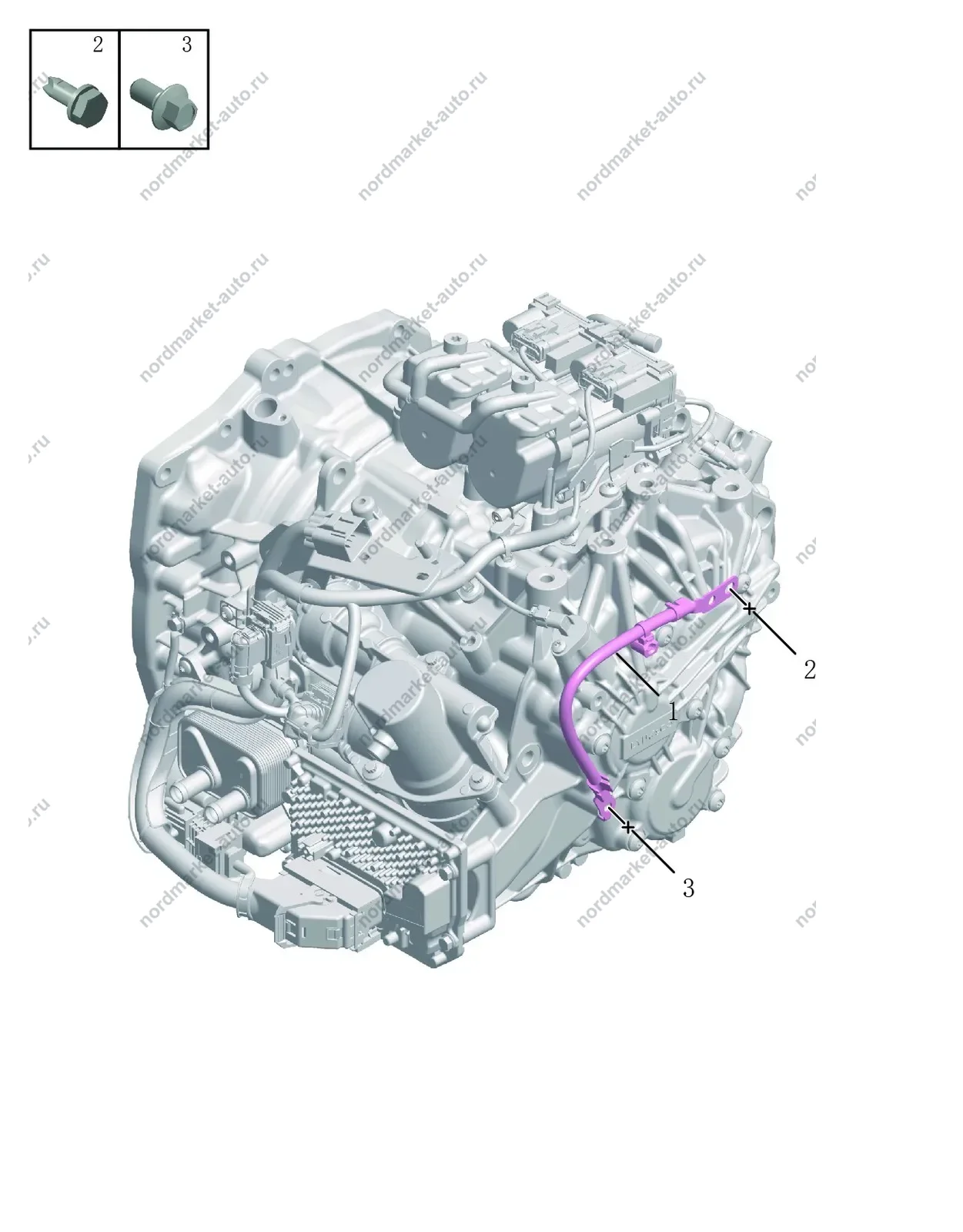 Схема: Проводка КПП, Geely Coolray