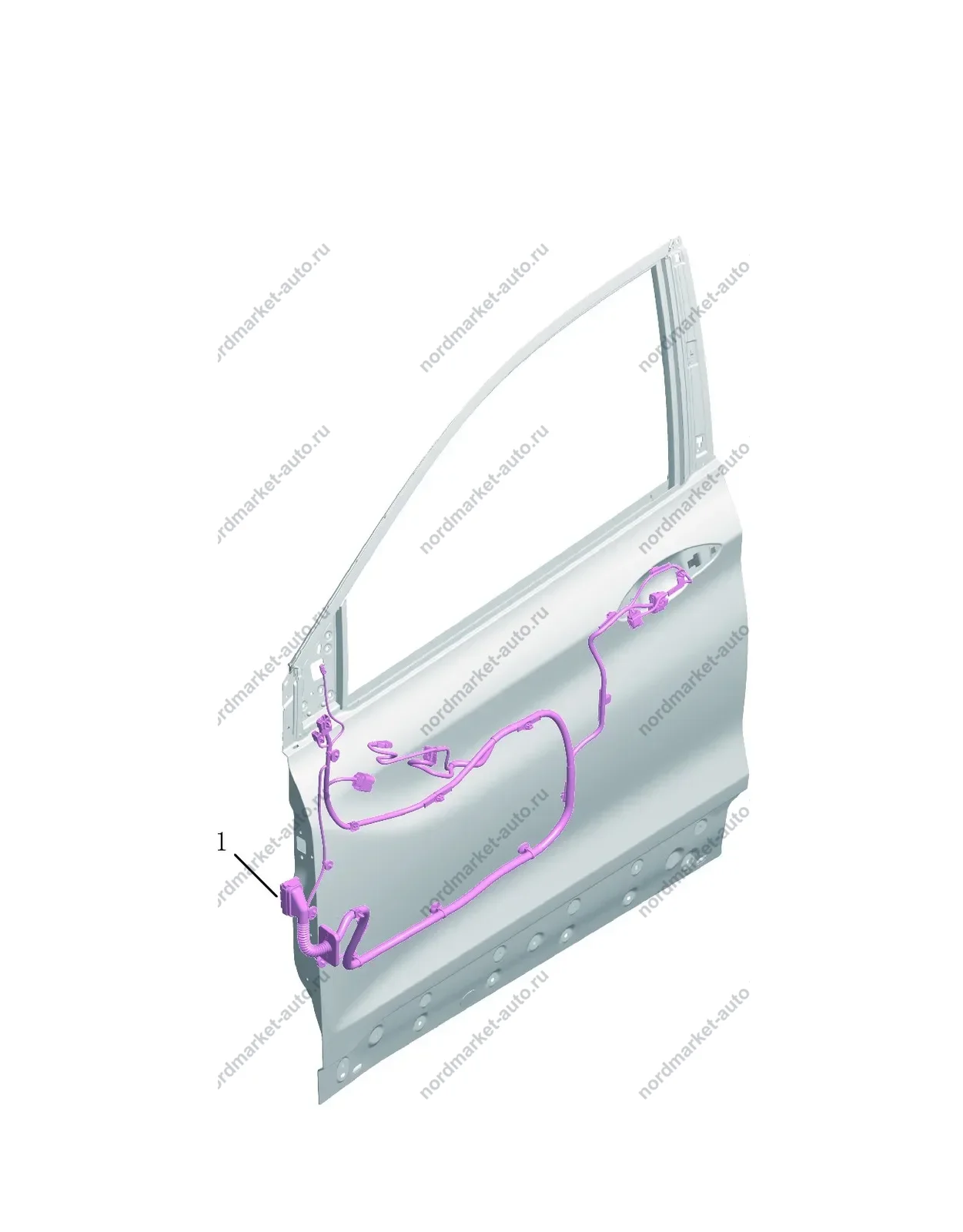 Схема: Проводка передней двери, Geely Coolray