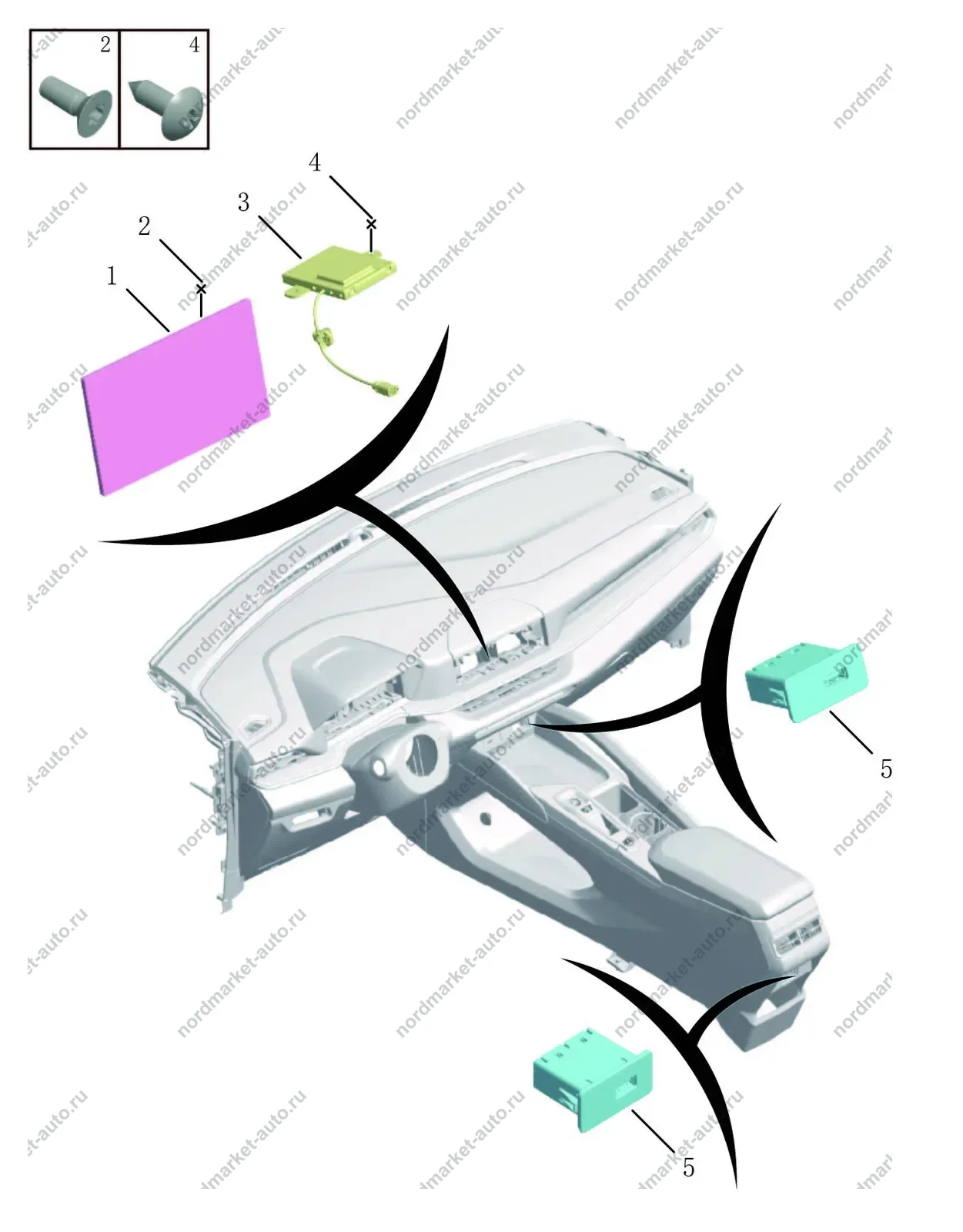 Схема: Головное устройство, Geely Coolray