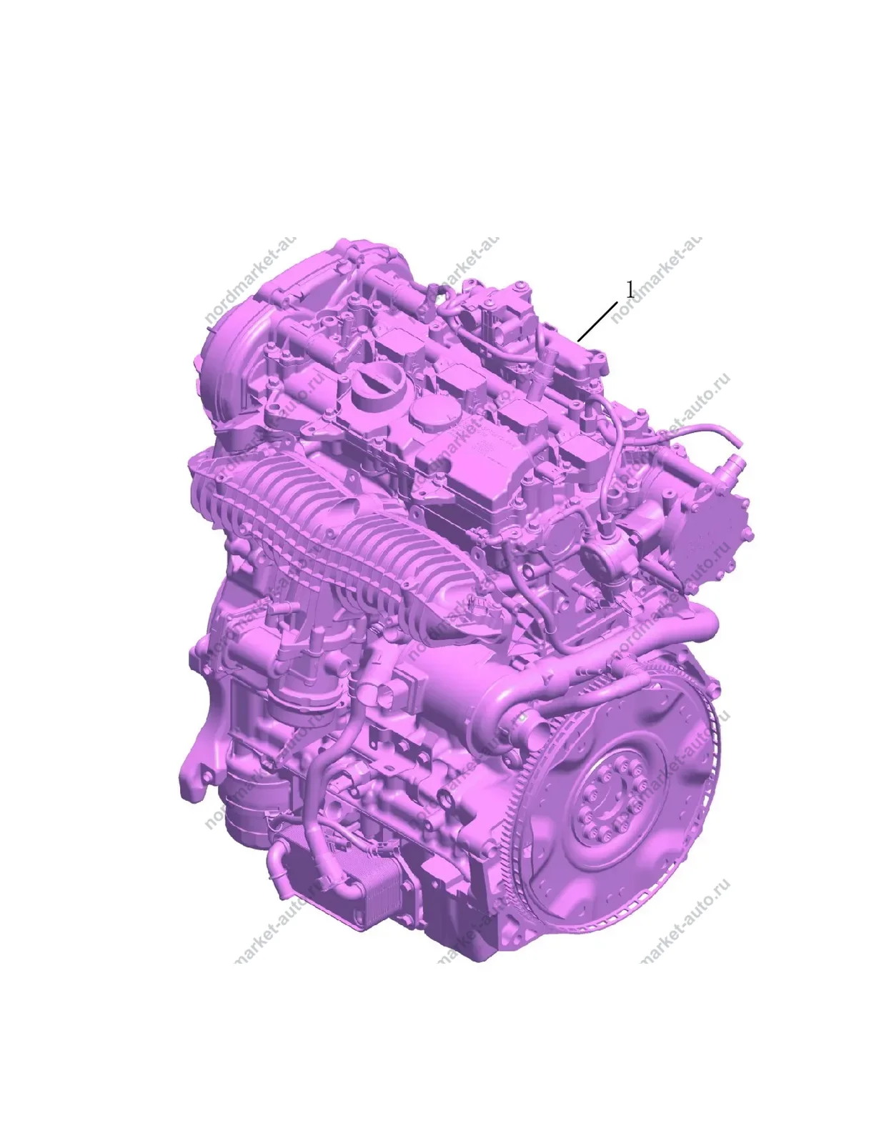 Схема: Двигатель в сборе, Geely Monjaro