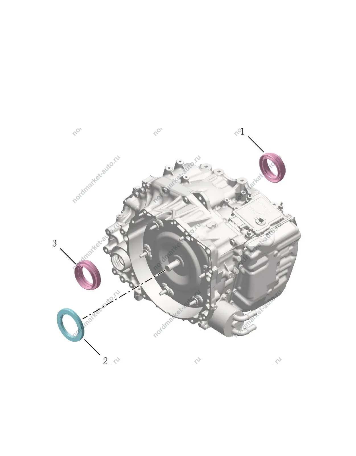 Схема: Дифференциал АКПП, Geely Monjaro