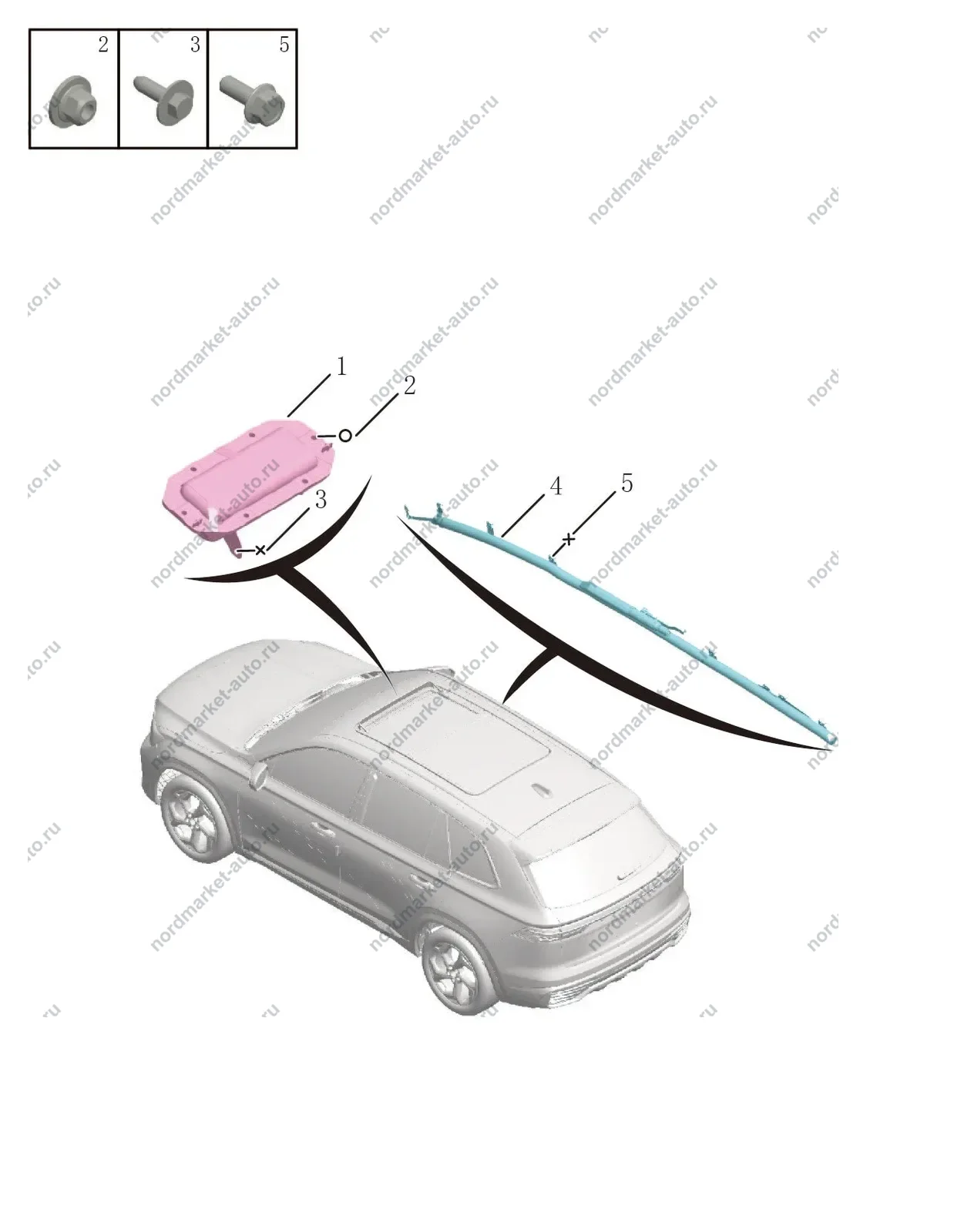 Схема: Подушка безопасности пассажира, Geely Monjaro