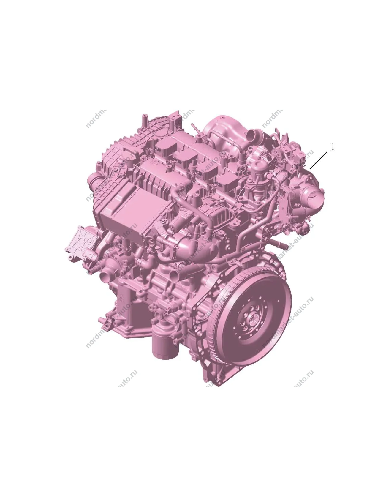 Схема: Двигатель в сборе, Geely Preface