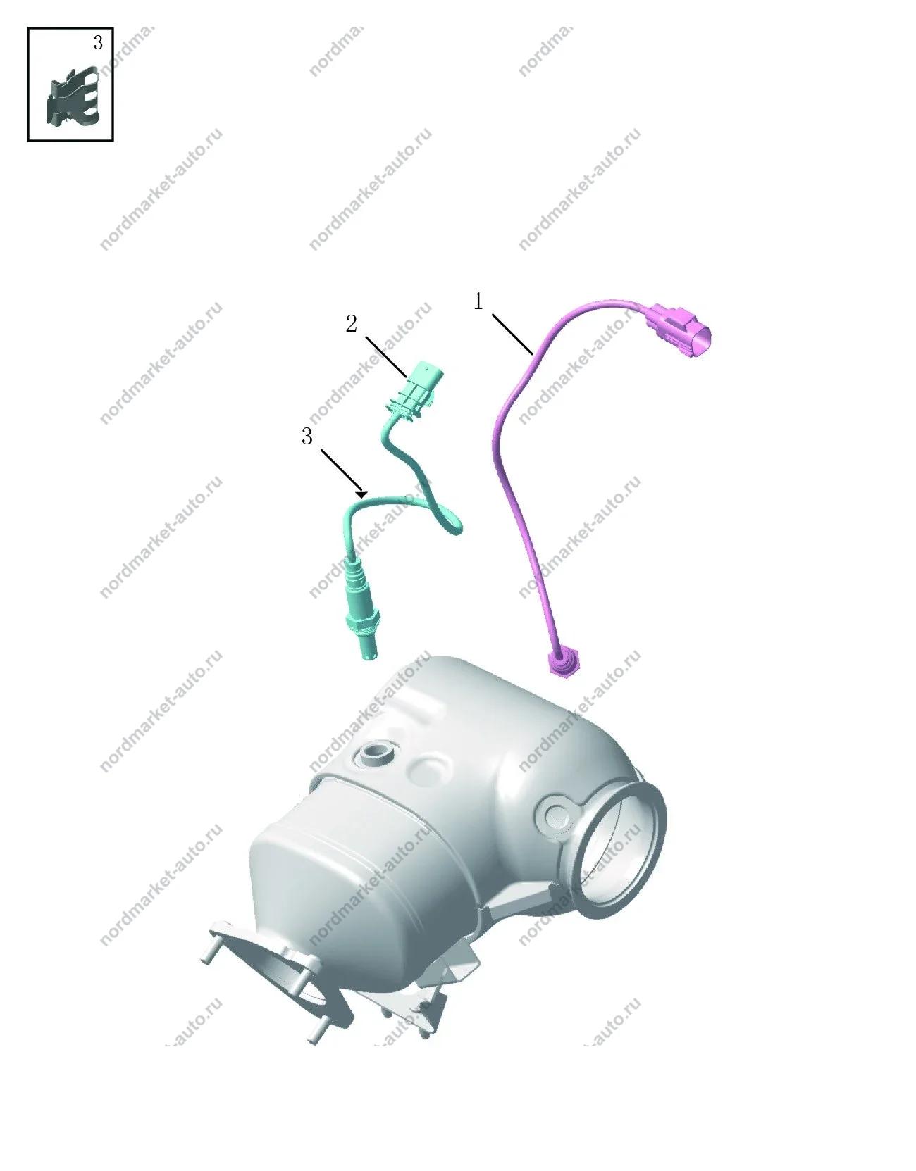 Схема: Кислородные датчики (лямбда-зонды), Geely Tugella