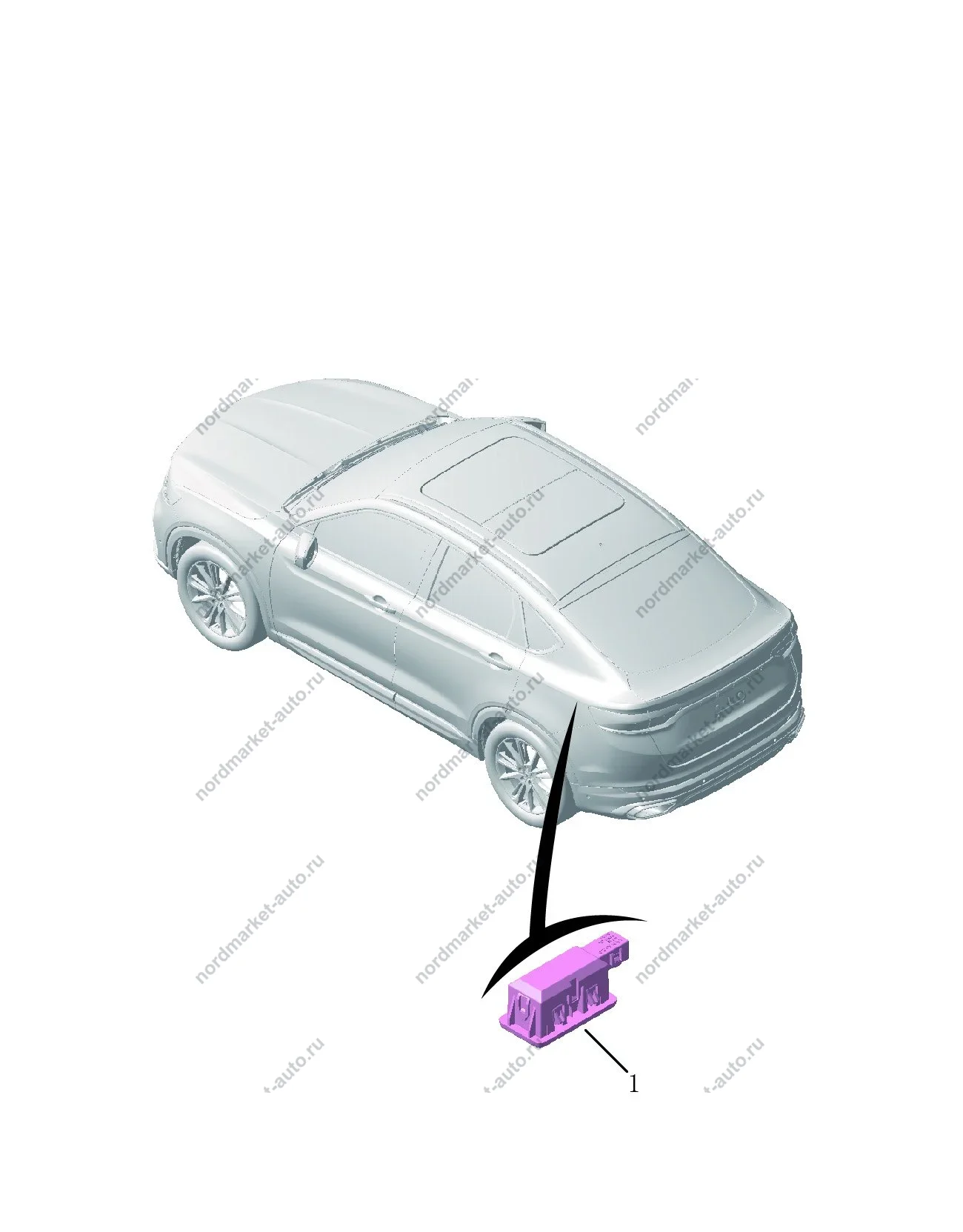 Схема: Освещение багажника, Geely Tugella